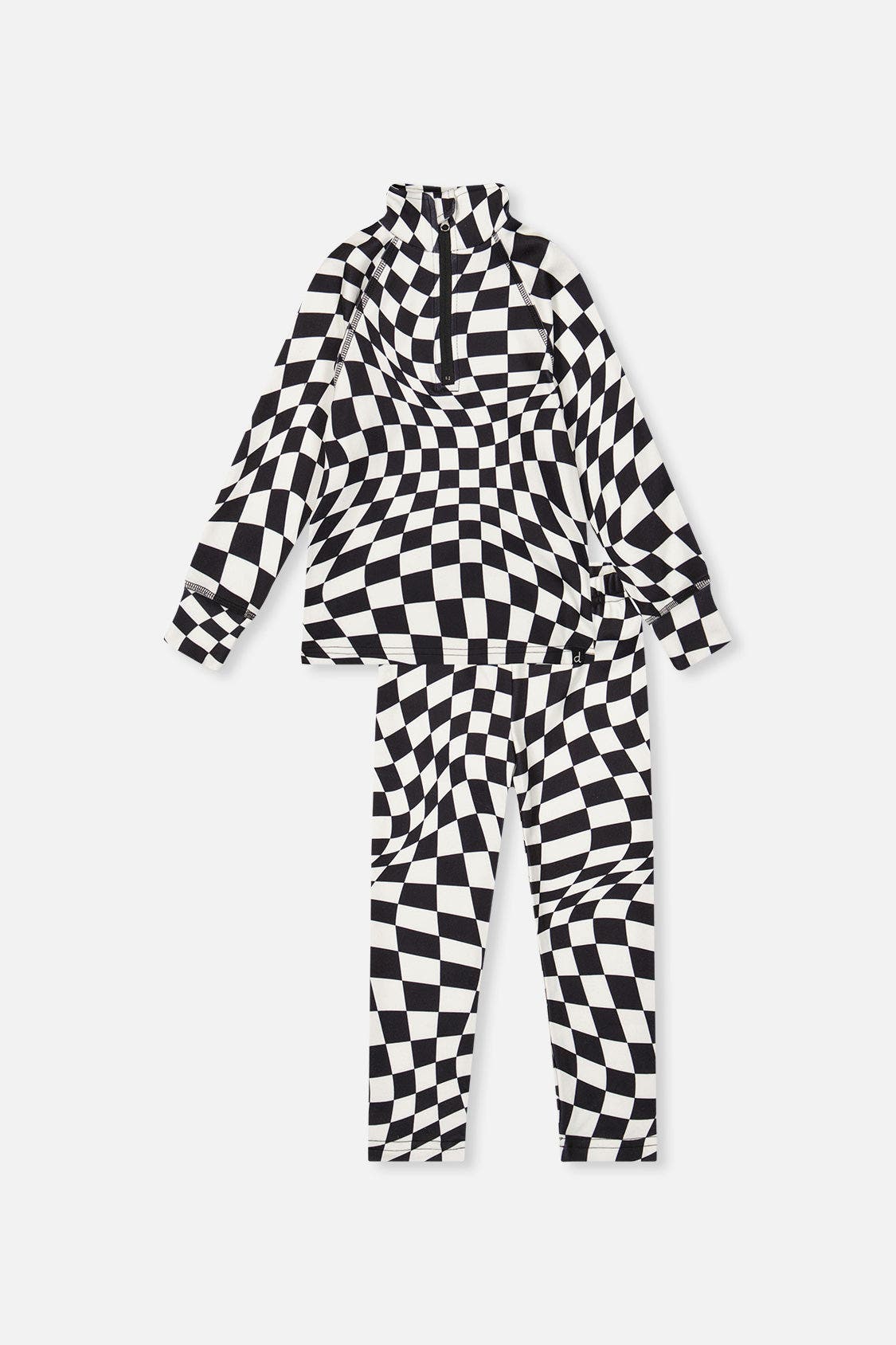 selected White Checkered Print