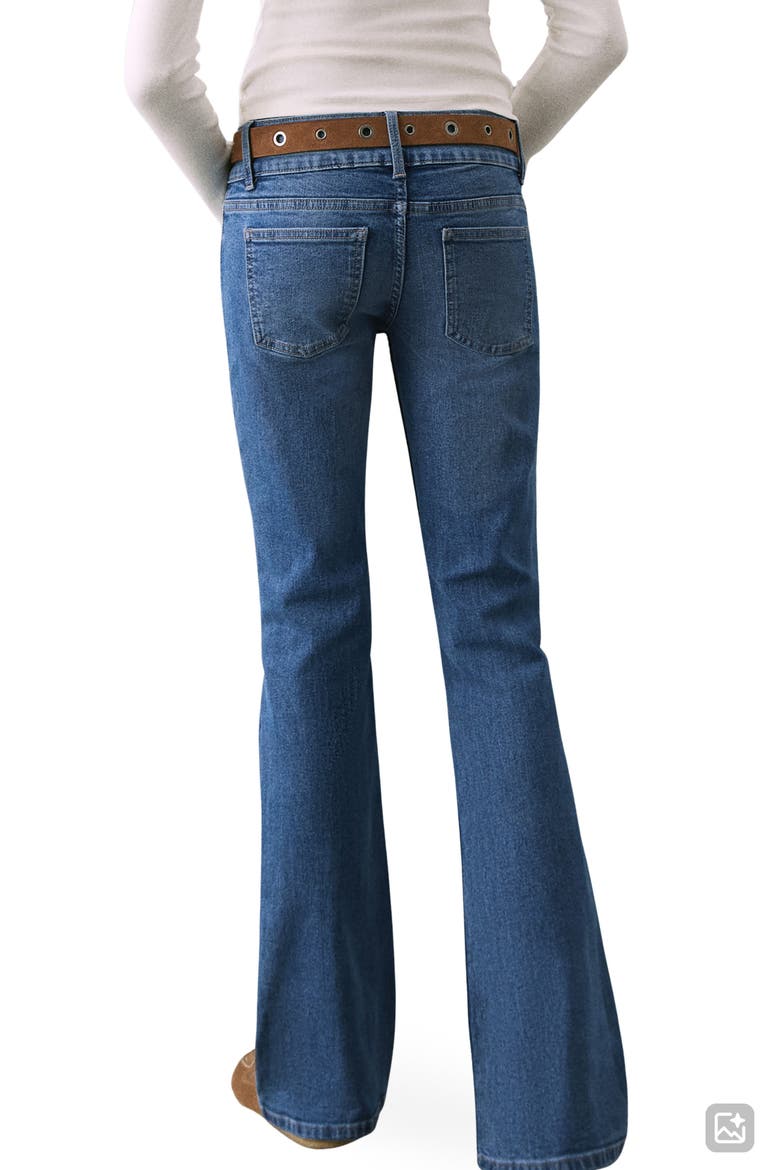 Low Rise Flare Jeans, Alternate, color, MEDIUM BLUE