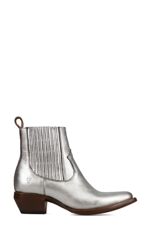 Frye Sacha Western Chelsea Boot In Silver