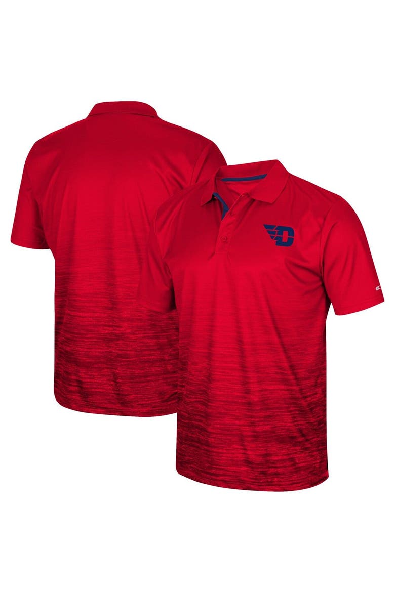 Men's Colosseum Red Dayton Flyers Marshall Polo, Main, color, Red