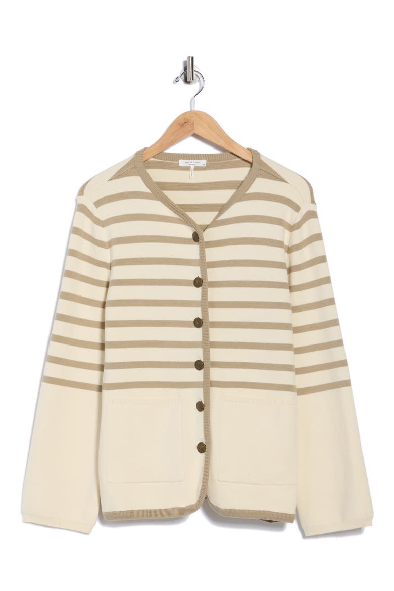 Dee Stripe Long Cardigan, Alternate, color, TANST