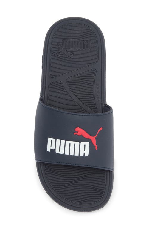 Puma Cool Cat 2.0 Slide Sandal In Parisian Night- White