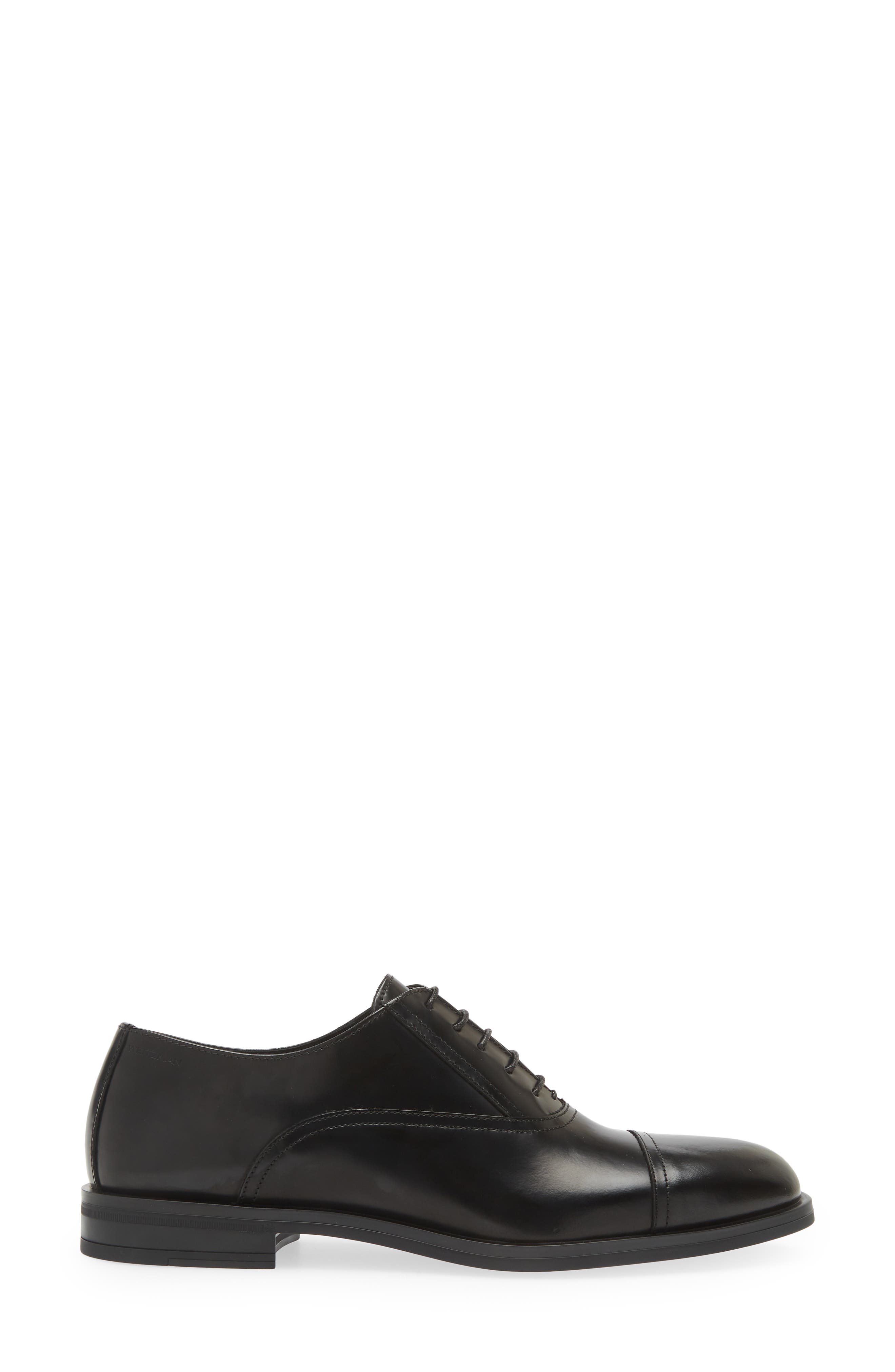 Stuart Weitzman Club Classic Cap Toe Oxford, Alternate, color, Black