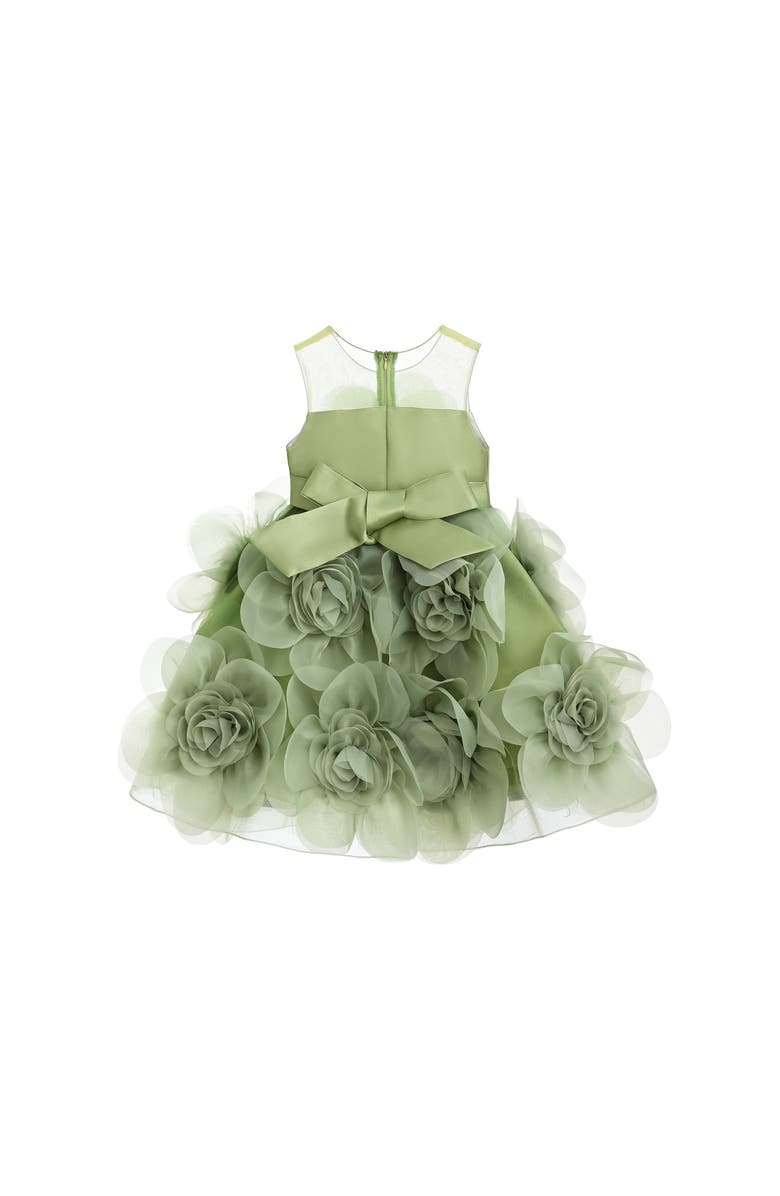 Tulleen Floral Blooming Flowers Dress, Alternate, color, Green