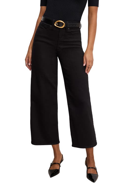 Good American Good Waist Crop Palazzo Jeans In Black001