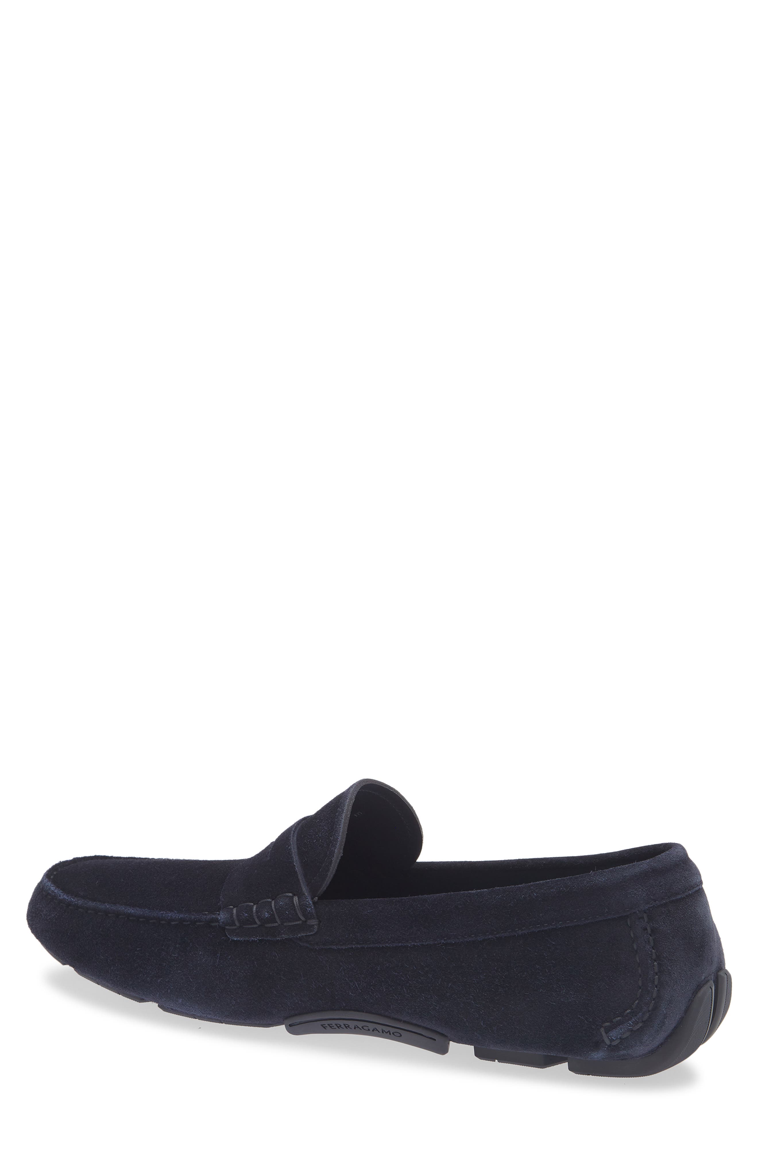 FERRAGAMO Timothy Driving Loafer, Alternate, color, Navy Navy Navy