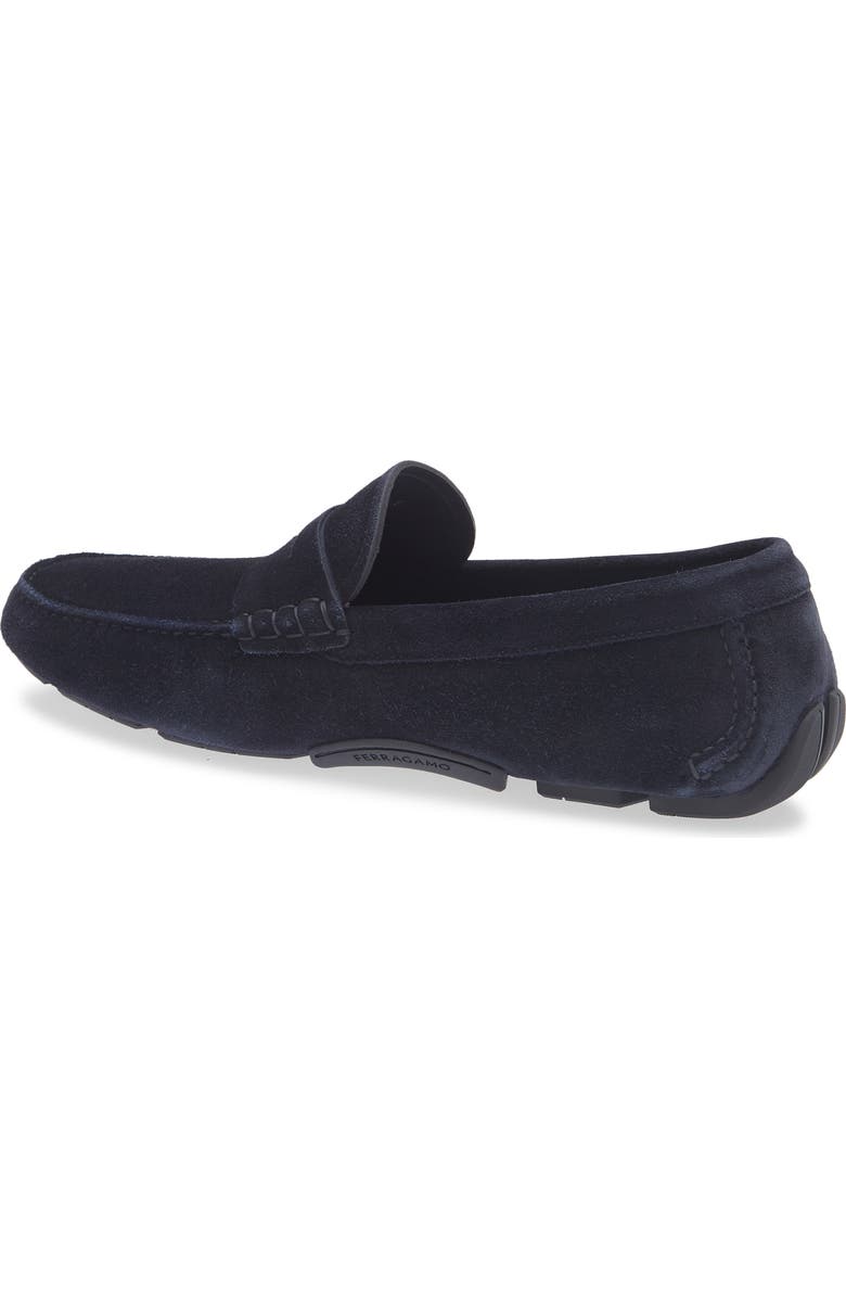 FERRAGAMO Timothy Driving Loafer, Alternate, color, Navy Navy Navy