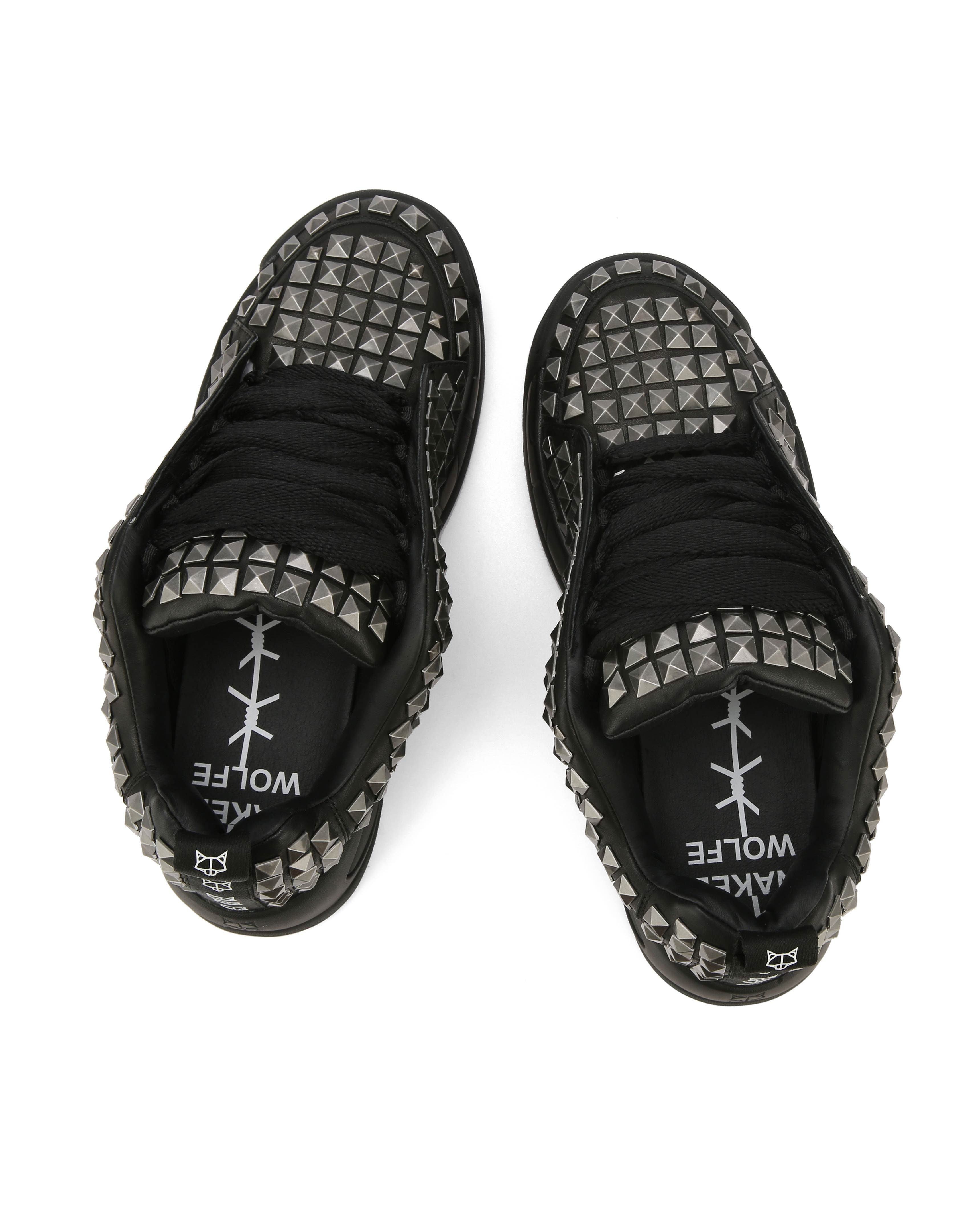 Naked Wolfe Slide Stud Sneaker, Alternate, color, Black