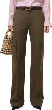 Burberry Carmina High Waist Straight Leg Pants