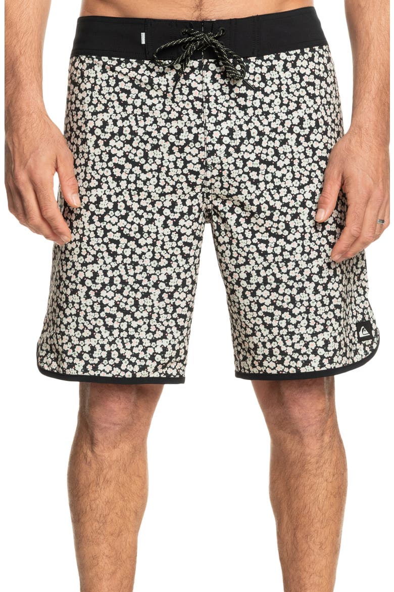 Highline Scallop Swim Trunks, Main, color, IRON GATE PRT 4