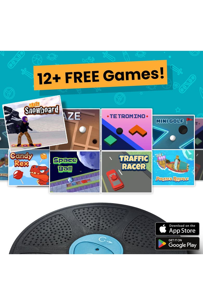 GoBalance Play App-Enabled Interactive Balance Board, Alternate, color, Multicolored