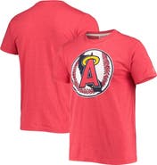 Homage Men's Homage Red Los Angeles Angels Hand-Drawn Logo Tri-Blend T-Shirt