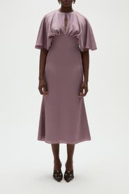 Amsale Hammered Satin Cocktail Dress