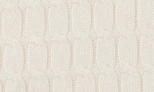 Sofia Cashmere Veneto Cable Knit Cashmere Throw Blanket In Neutral