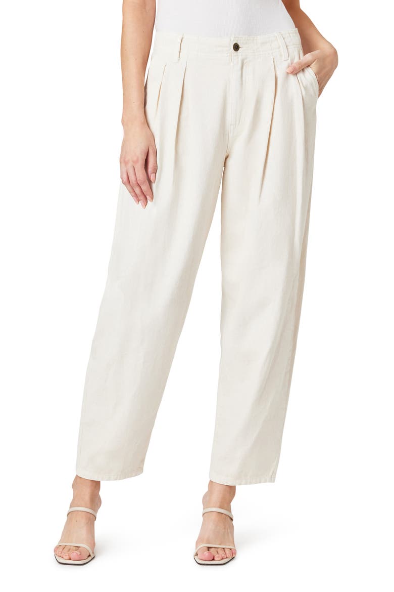 Pleated Tapered Jeans, Main, color, STONE