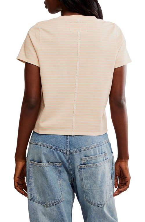 Free People Everyday Stripe Cotton T-shirt In Tropical Beach Combo