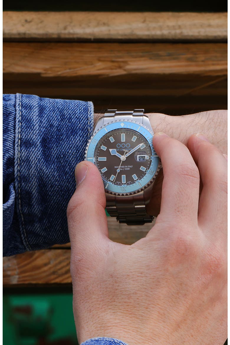 Casanova Bracelet Watch, 44mm, Alternate, color, TURQUOISE AND BROWN