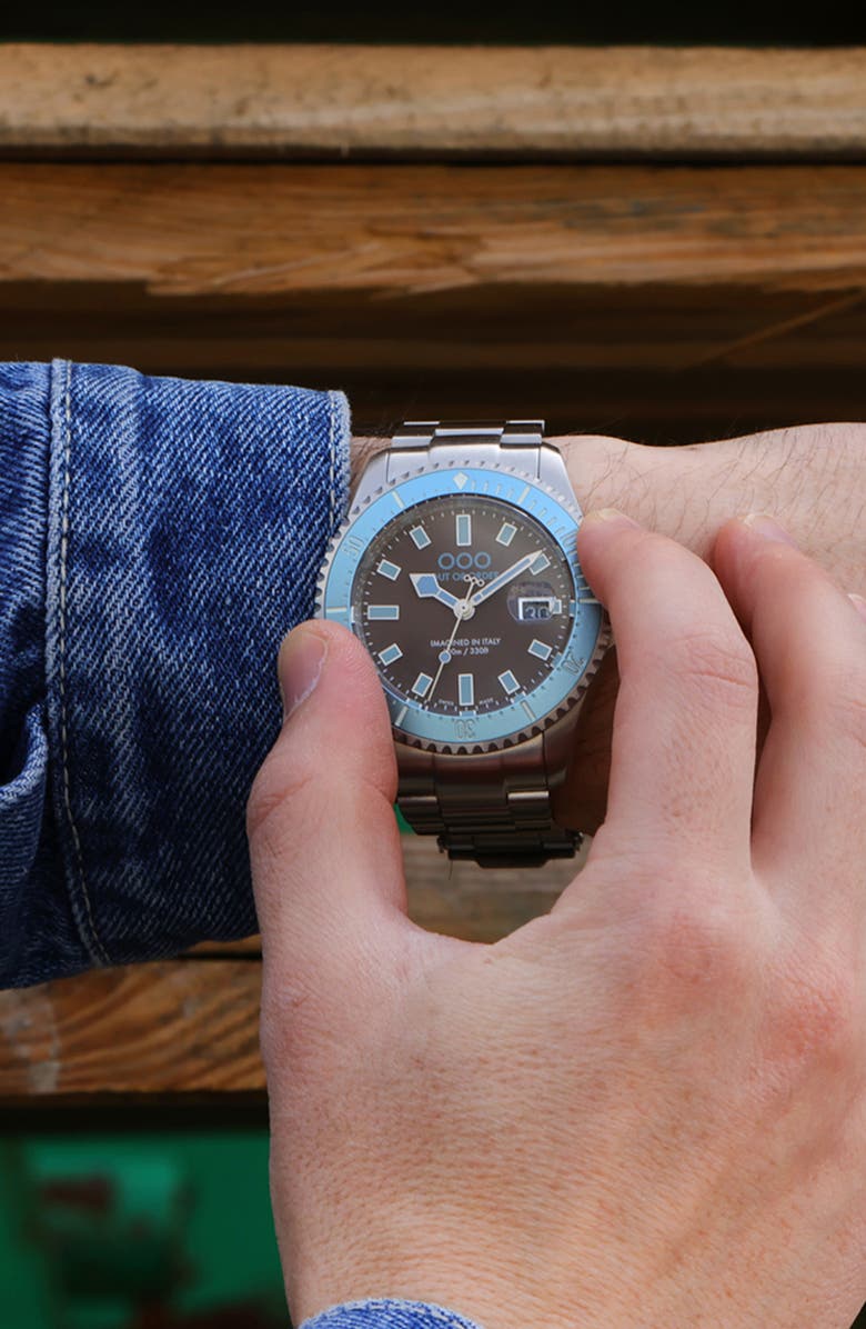 OUT OF ORDER Casanova Bracelet Watch, 44mm, Alternate, color, Turquoise And Brown