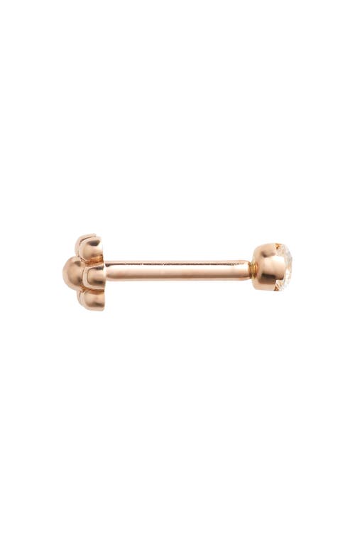 MARIA TASH MARIA TASH SINGLE INVISIBLE SET DIAMOND STUD EARRING 