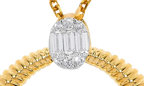 H.j. Namdar Diamond Cluster Horn Pendant Necklace