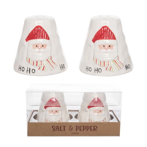 Jolly Santa Ceramic Salt and Pepper Shaker Set