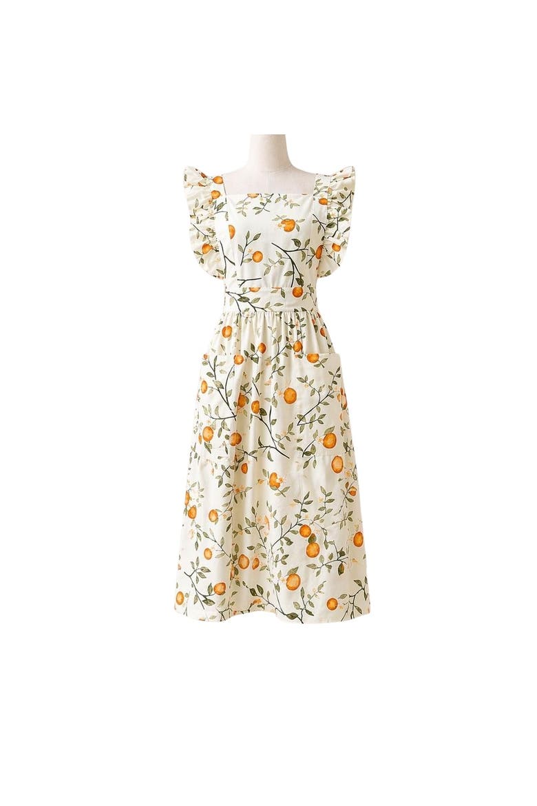 Orange Grove Mommy Hostess Apron, Main, color, Orange Grove