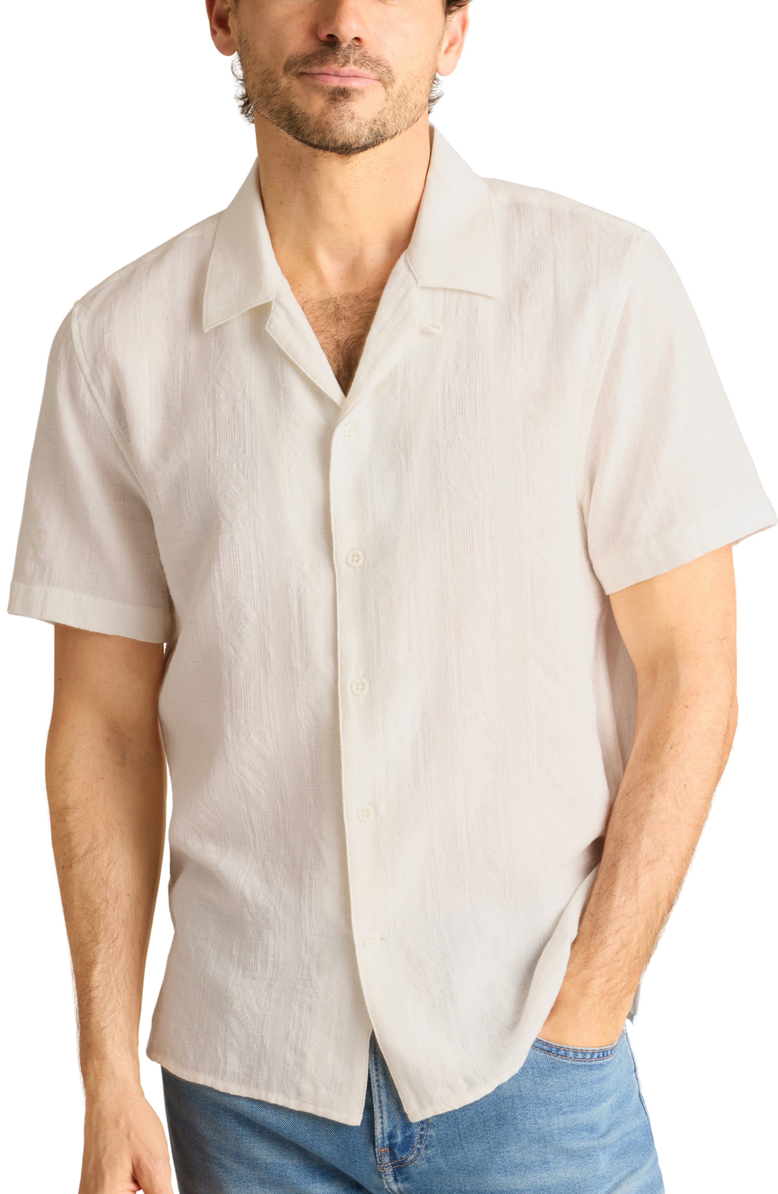 Riviera Cotton Jacquard Camp Shirt