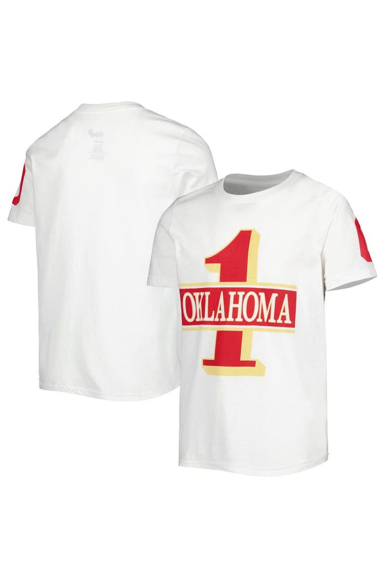 Youth White Oklahoma Sooners Fan T-Shirt, Main, color, White