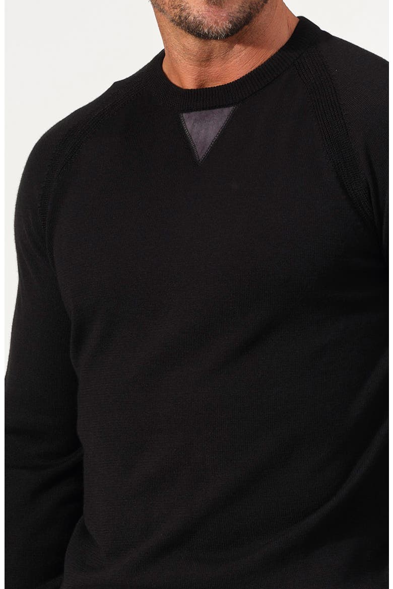 Milano Merino Wool Knit Sweater, Alternate, color, BLACK