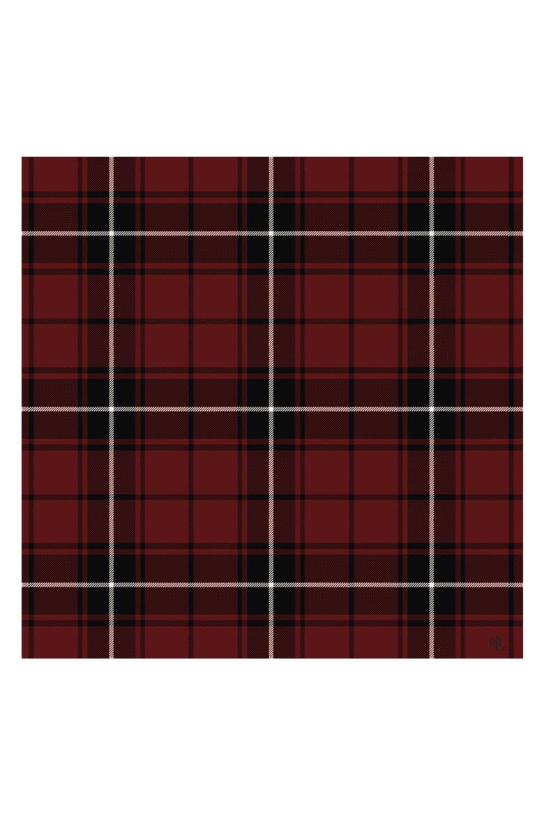 Light Weight Woven Square Scarf, Alternate, color, Red Plaid