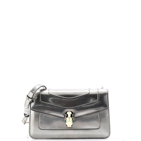 Serpenti Forever Shoulder Bag Metallic Leather Small