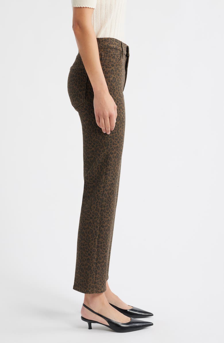 FRAME Le Sleek High Waist Ankle Straight Leg Jeans, Alternate, color, Leopard