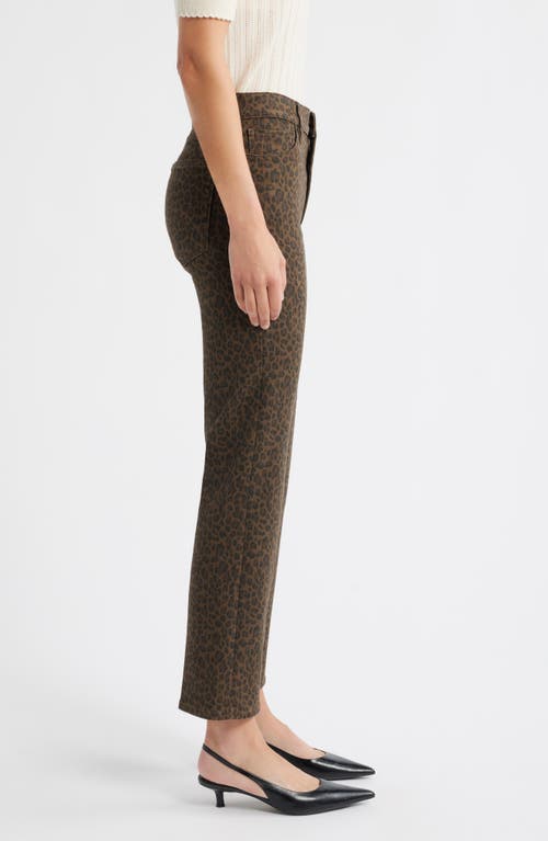 Frame Le Sleek High Waist Ankle Straight Leg Jeans In Brown