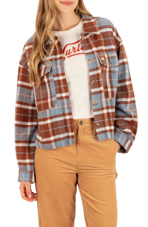Roam Boxy Flannel Button-Up Shirt