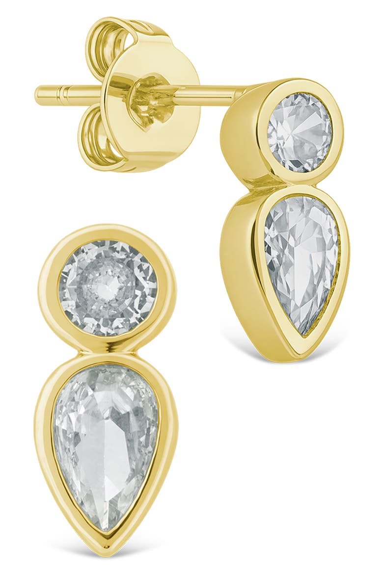Helen Teardrop Duo Stud Earrings, Main, color, GOLD