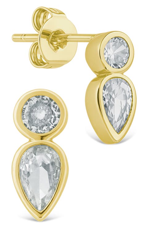 Helen Teardrop Duo Stud Earrings