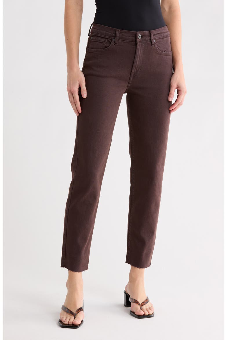 High Rise Straight Leg Pants, Main, color, CHOCOLATE