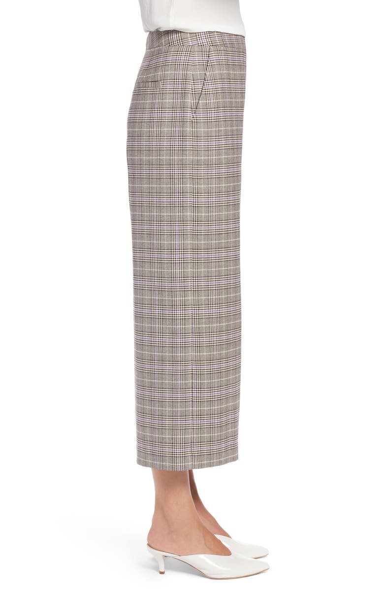 Halogen<sup>®</sup> Plaid Wide Leg Crop Pants, Alternate, color, 
