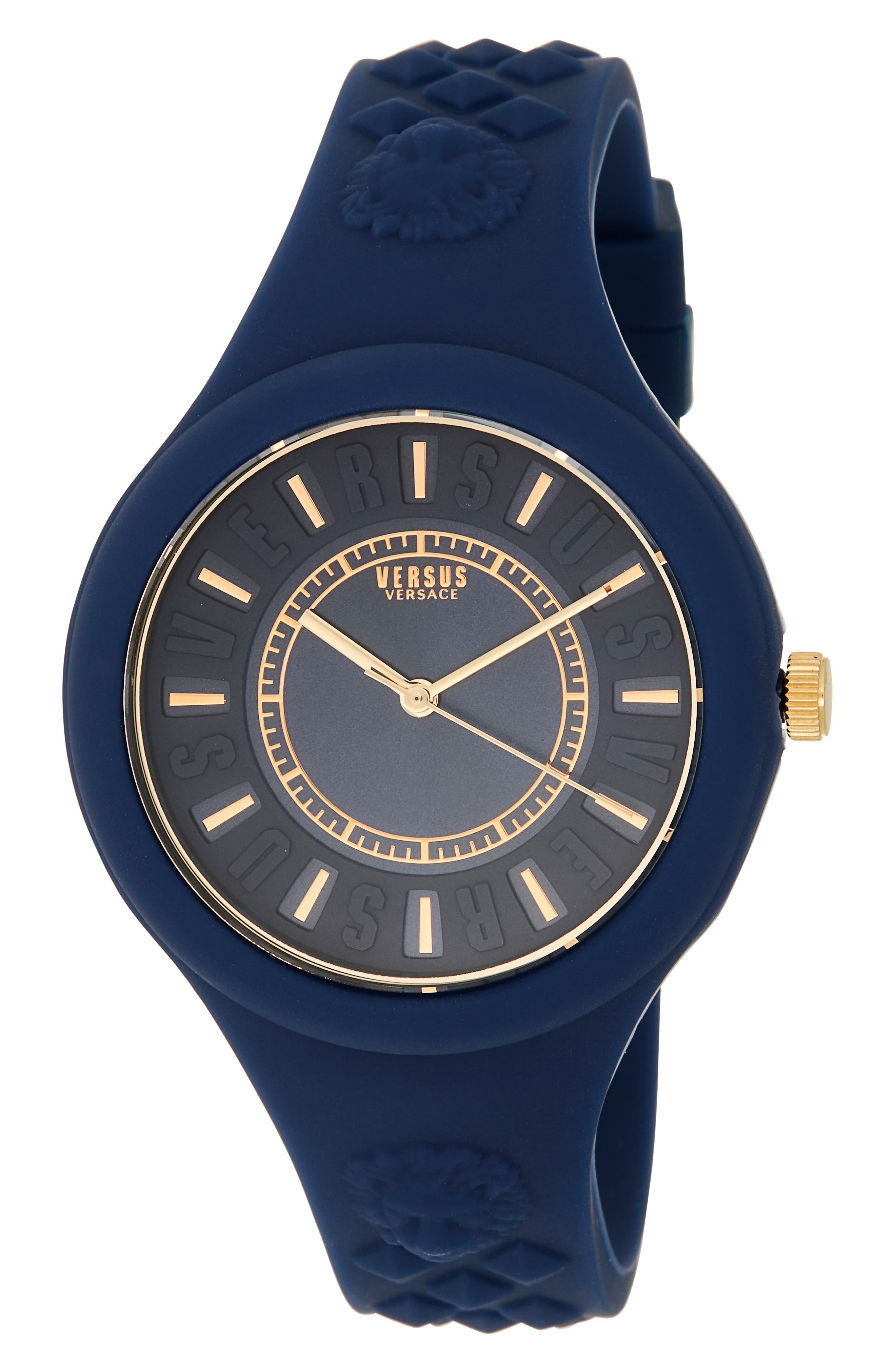 VERSUS Versace Fire Island Silicone Strap Watch, 39mm
