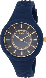 VERSUS Versace Fire Island Silicone Strap Watch, 39mm