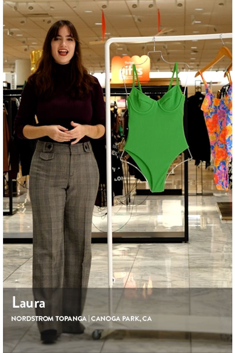 Ribbed Underwire One-Piece Swimsuit video