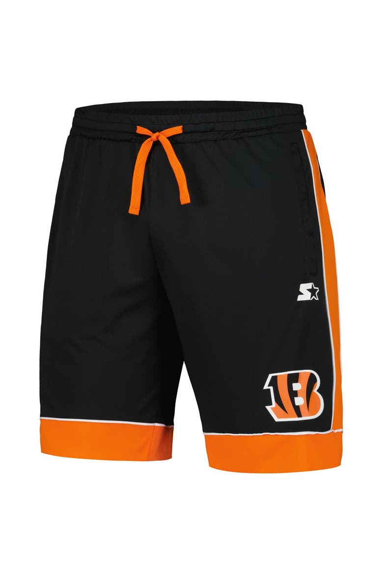 Men's Starter Black/Orange Cincinnati Bengals Fan Favorite Fashion Shorts, Alternate, color, Black