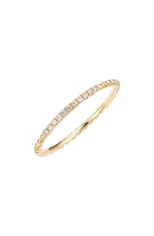 Bony Levy Diamond & 18k Gold Bead Stacking Ring In 18k Yellow Gold