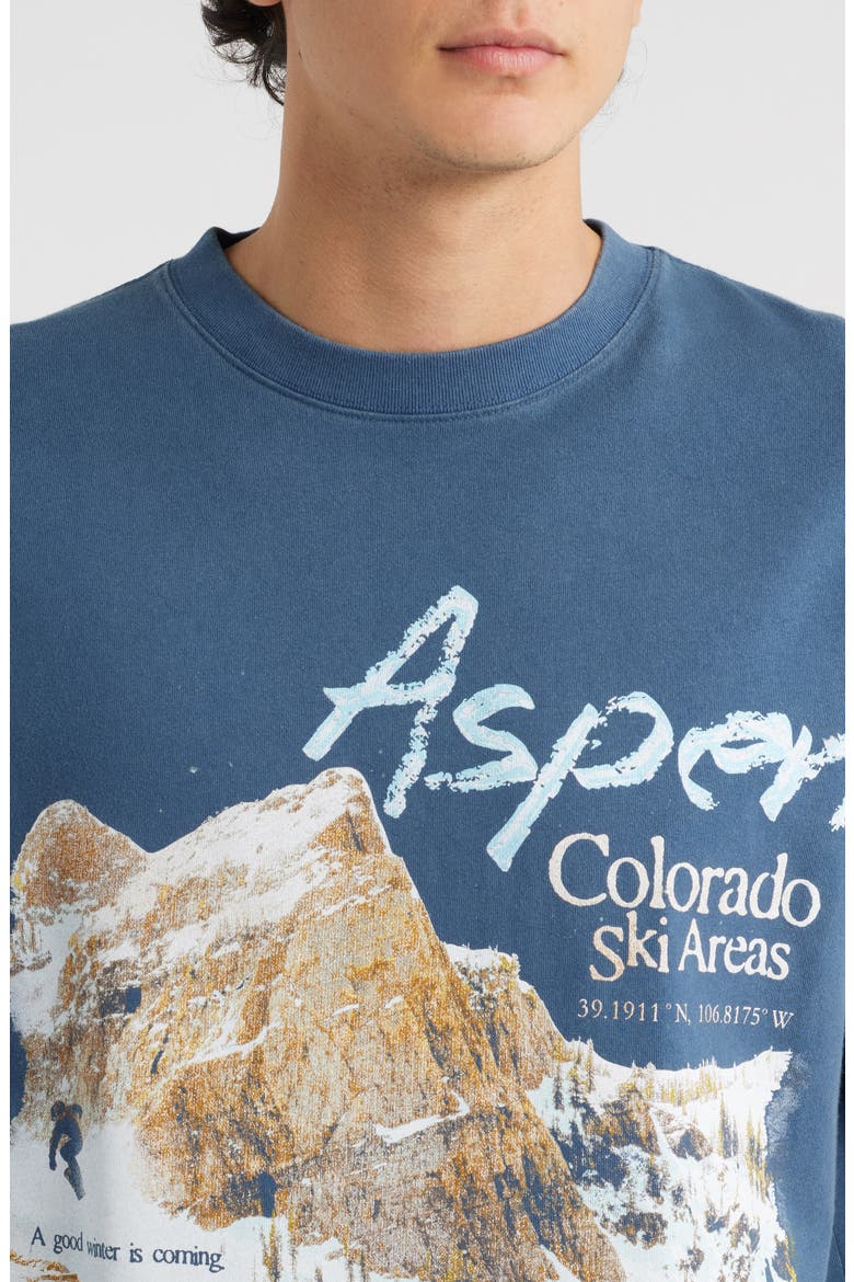 NPL Ski Areas Graphic T-Shirt, Alternate, color, WASHED NAVY