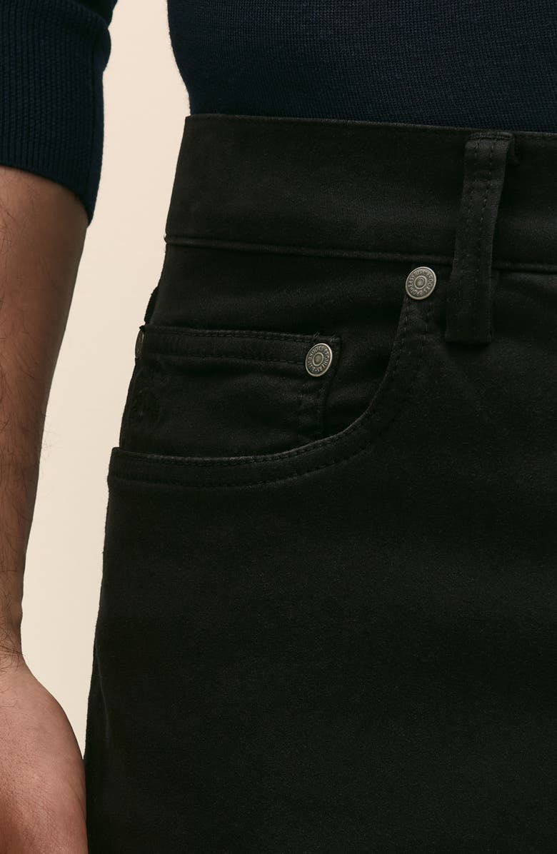 Brooks Brothers Five-Pocket Straight Leg Pants, Alternate, color, Black