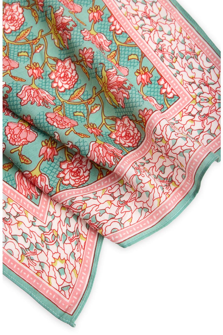 Garden Floral Modal Bandana, Alternate, color, LIGHT GREEN
