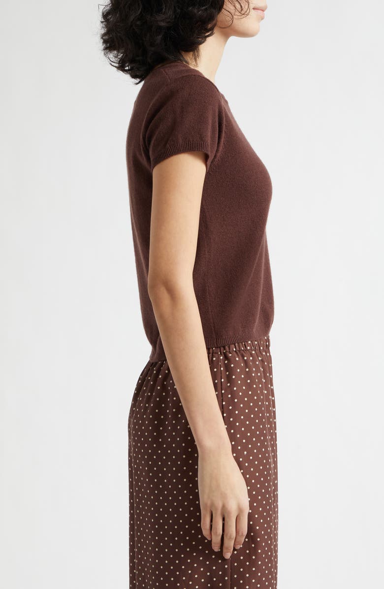 POSSE Freddie Knit Merino Wool & Cashmere T-Shirt, Alternate, color, Chocolate