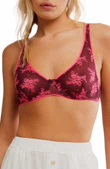 Free People Talk About It Mesh Underwire Bra