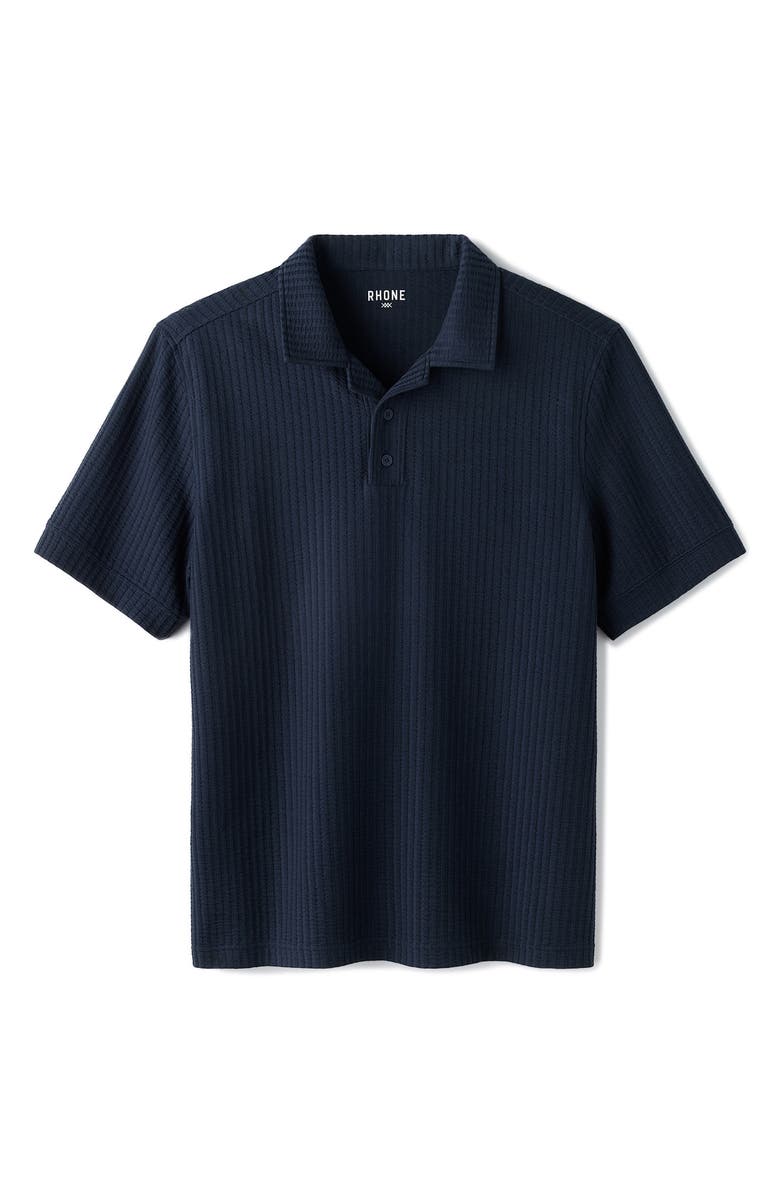 Rhone Casual Seersucker Polo, Alternate, color, True Navy