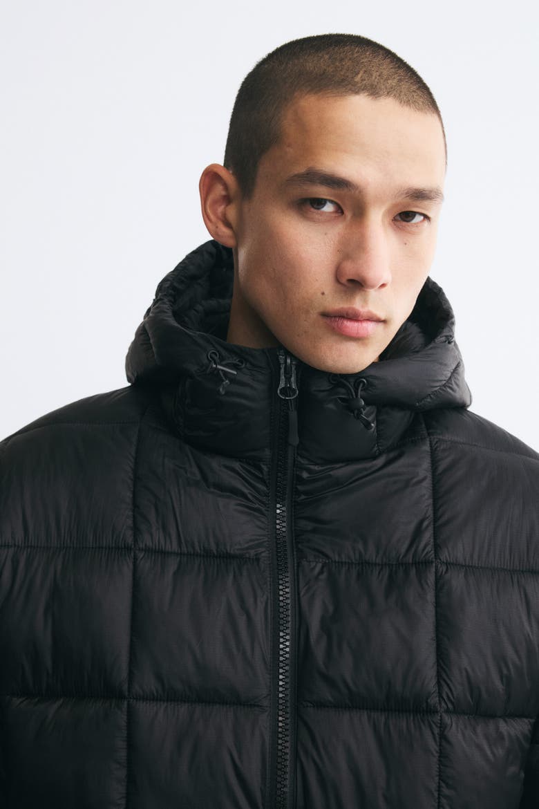 Lightweight Puffer Jacket, Alternate, color, Black